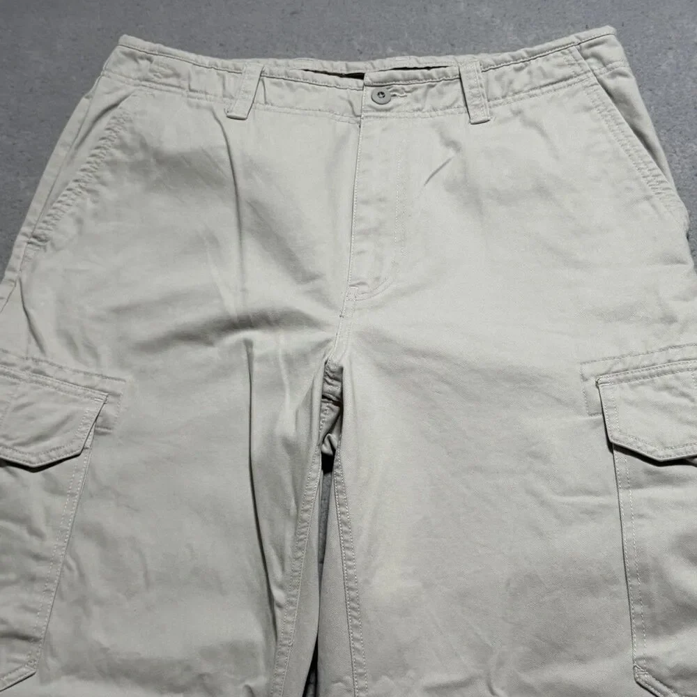 Vintage Gap Cargo Paratrooper Pants Men’s 35x30 Beige Baggy Y2K Skater Mall Punk